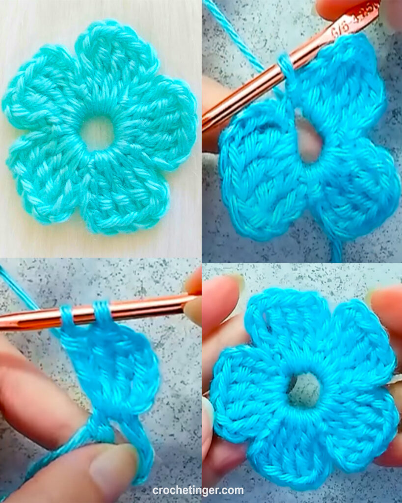 How to Crochet a Simple & Easy Crochet Flower