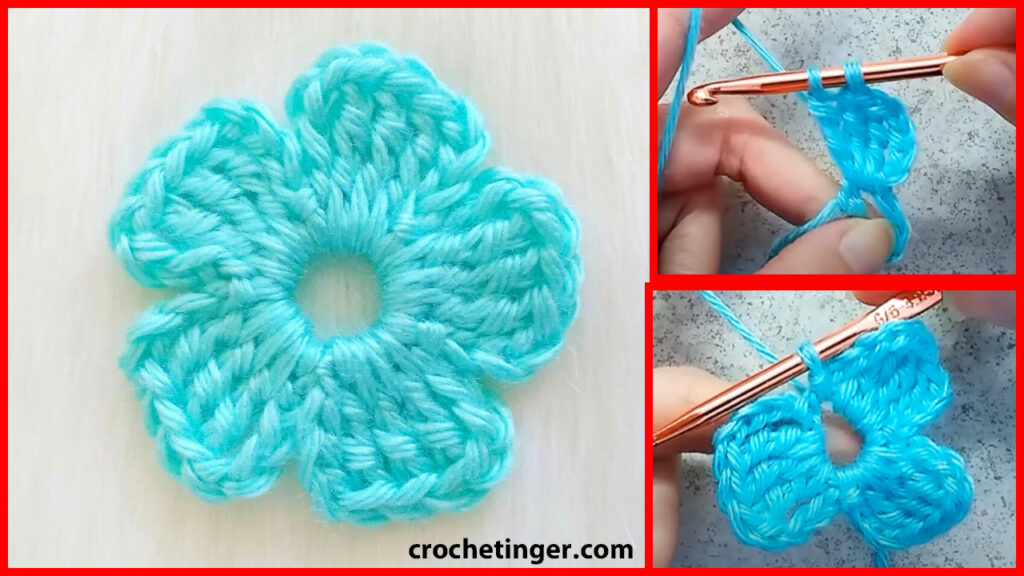 How to Crochet a Simple & Easy Crochet Flower | Free pattern for Absolute Beginners