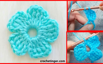 How to Crochet a Simple & Easy Crochet Flower | Free pattern for Absolute Beginners