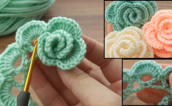 Super easy crochet rose motif making for beginners